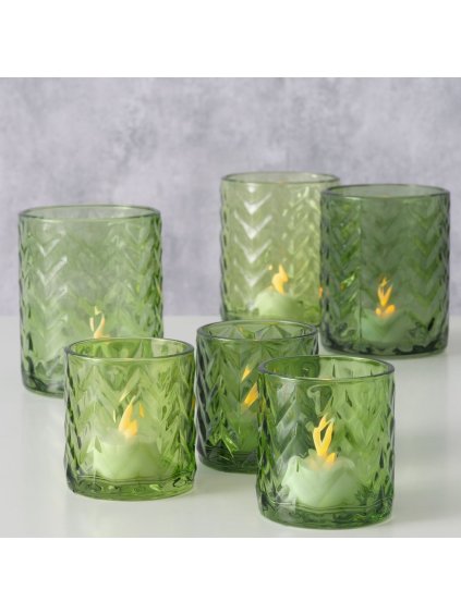 Set dvoch sklenených svietnikov Viko (Variant Svetlozelené)