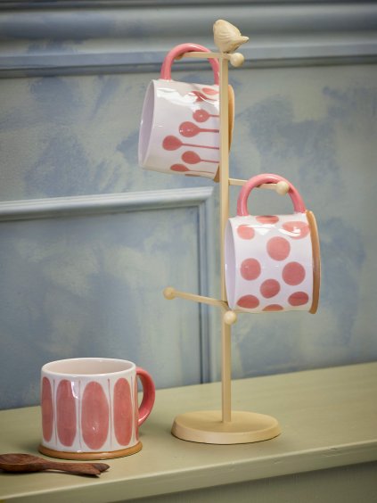 Sada troch šálok Linora ružová