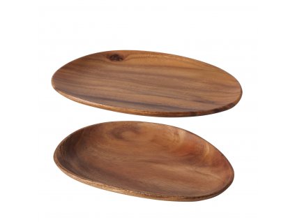 9417 dreveny podnos acacia set 2ks