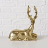 Zlatá kovová figúrka jeleň Seran - set 3ks
