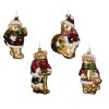 Set 4ks sklenených medveďov 16cm