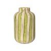 Keramická váza zelená s pásikmi