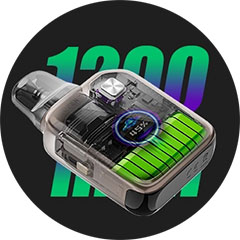 Výkonná integrovaná baterie 1200mAh v Lost Vape Ursa Baby 3 pro celý den používání