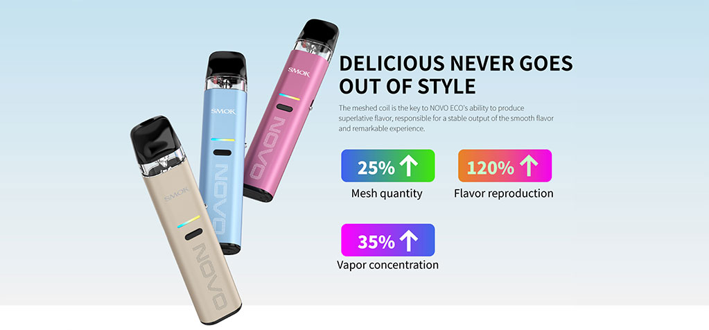 SMOK NOVO ECO Pod Kit – kompletní sada elektronické cigarety s cartridge a příslušenstvím