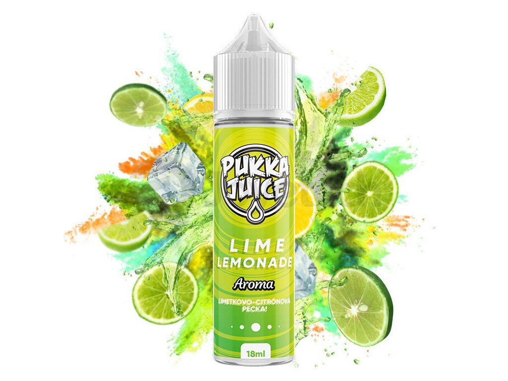 Pukka Juice - Shake & Vape - Lime Lemonade (Limetková limonáda) - 18ml, produktový obrázek.