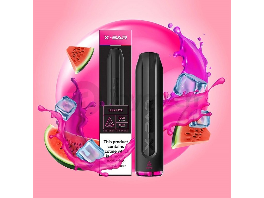 J-Well X BAR - 20mg - Lush ICE (Svěží meloun), 2 produktový obrázek.