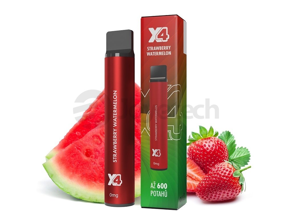 X4 Bar - 0mg - ZERO - Strawberry Watermelon (Jahoda a meloun), produktový obrázek