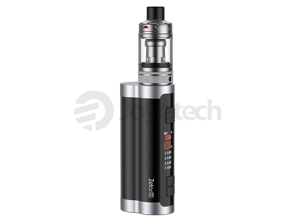 aSpire Zelos X - Full Grip - 80W - Black & Silver, produktový obrázek.