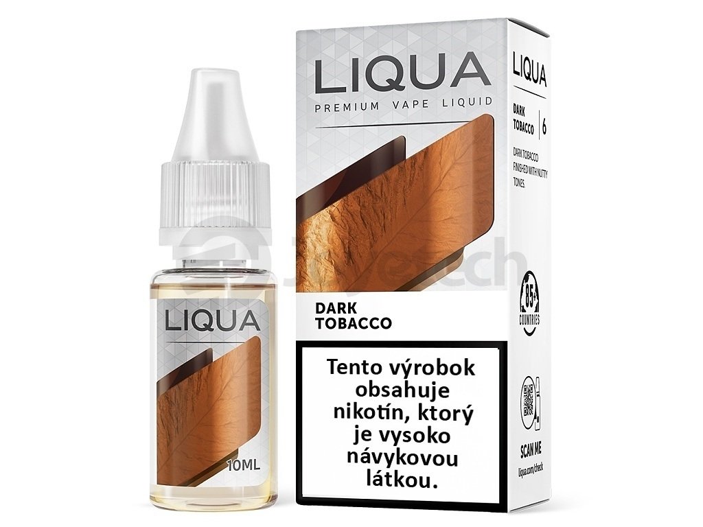Liqua Elements SK - Dark Tobacco - Silný tabák - 10ml - 3mg, produktový obrázek.