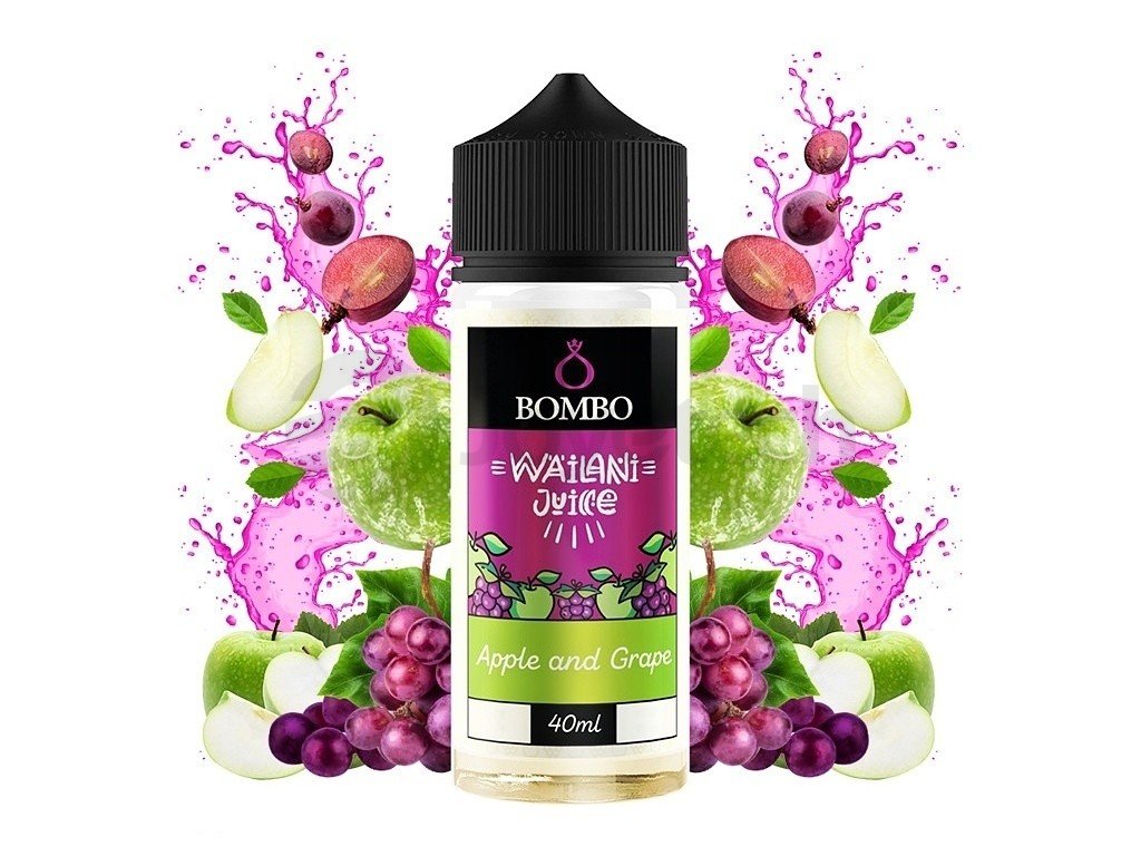 Bombo - Wailani Juice - S&V - Apple & Grape (Jablko a hroznové víno) 40ml, produktový obrázek.