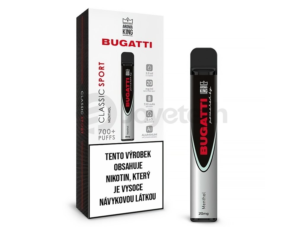 Aroma King - Bugatti Classic Sport - Menthol - 20mg, produktový obrázek.