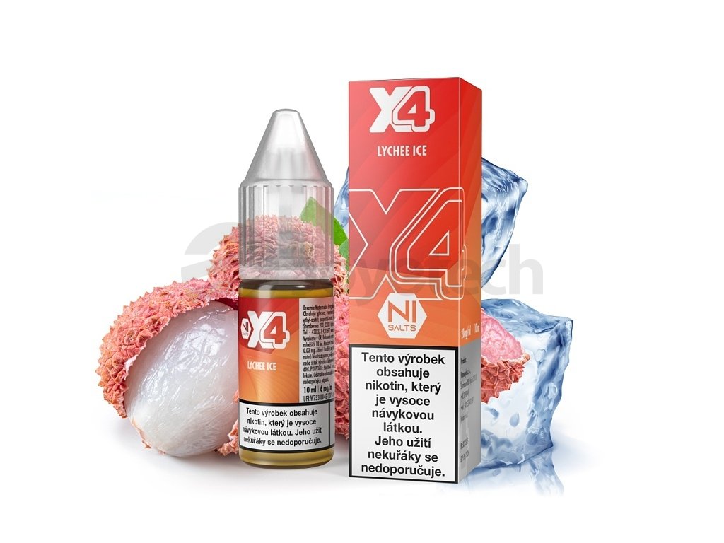 X4 Bar Juice Salt - E-liquid - Lychee ICE (Chladivé liči) - 20mg, produktový obrázek.