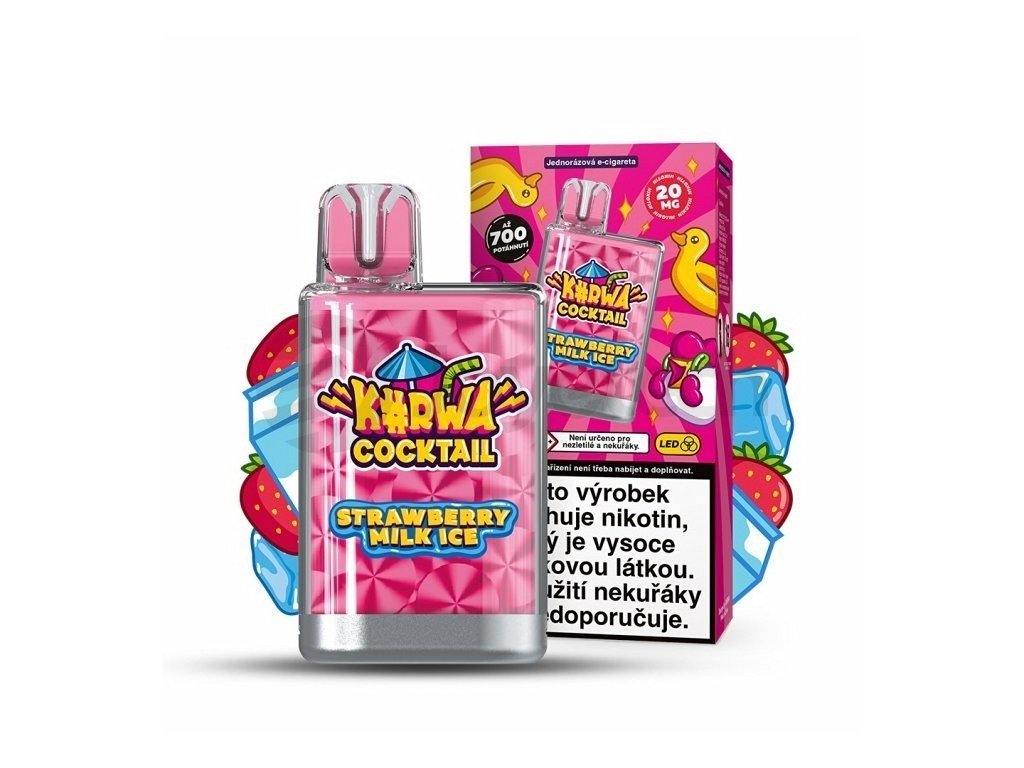 Kurwa Cocktail - 20mg - Strawberry Milk ICE, produktový obrázek.