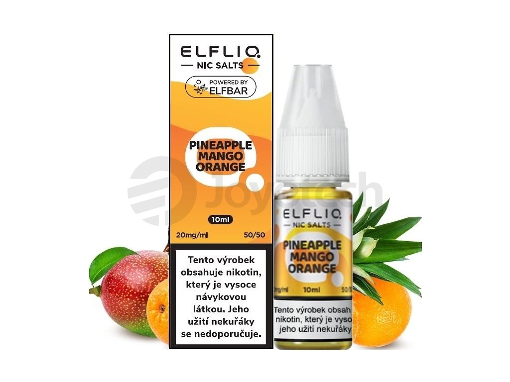Elf Bar Elfliq - Salt e-liquid - Pineapple Mango Orange - 10ml - 20mg, produktový obrázek.