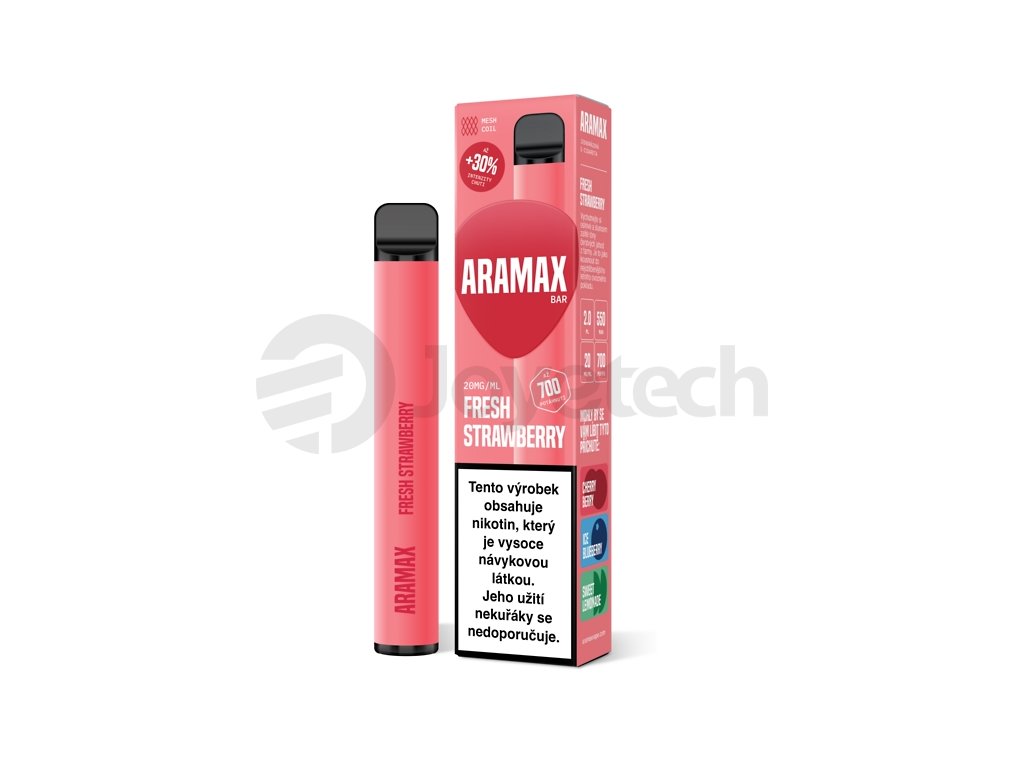 Aramax Bar 700 - Fresh Strawberry - 20mg, produktový obrázek.