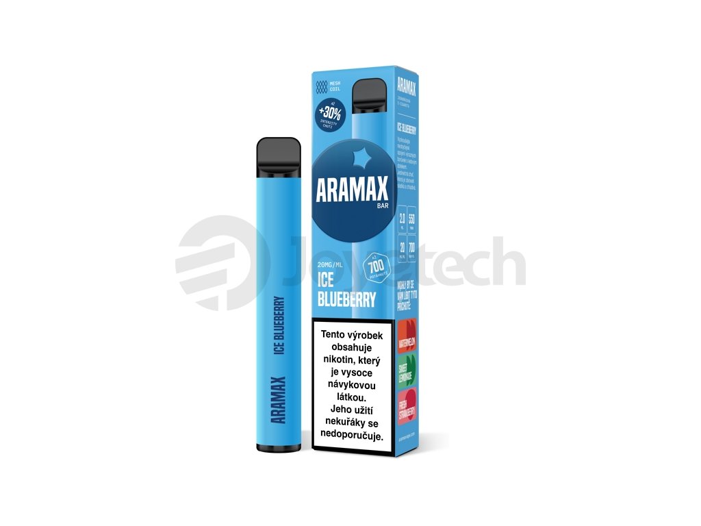 Aramax Bar 700 - Blueberry ICE - 20mg, produktový obrázek.