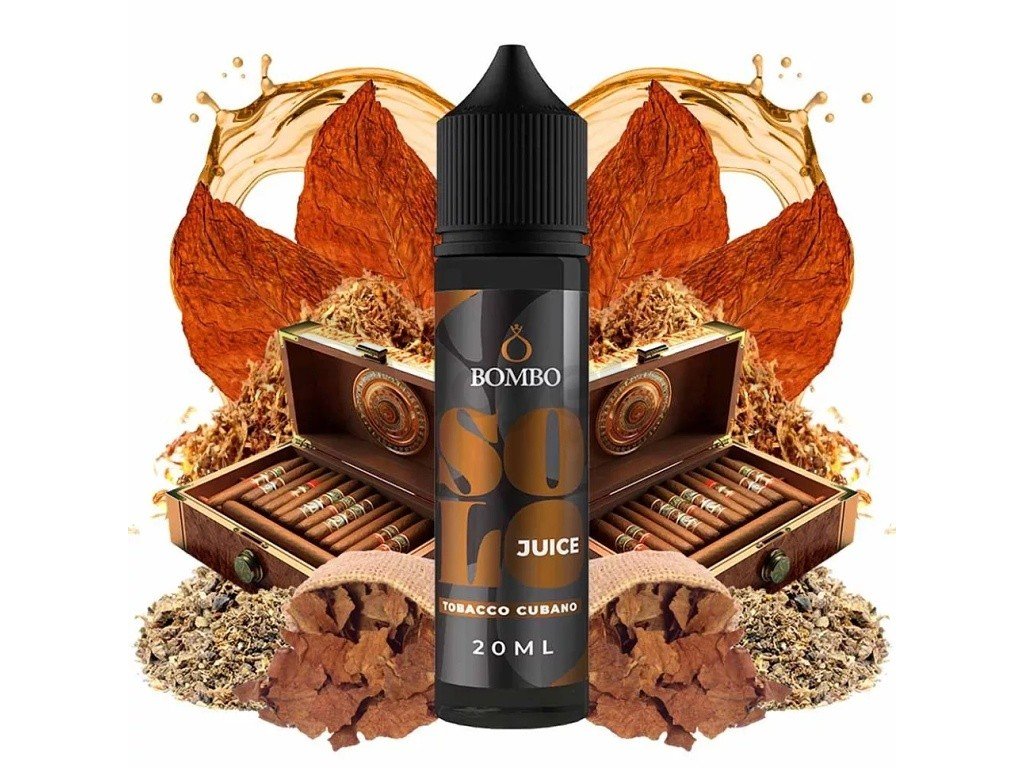 Bombo - Solo Juice - S&V - Tobacco Cubano (Kubánský tabák) - 20 ml, produktový obrázek.