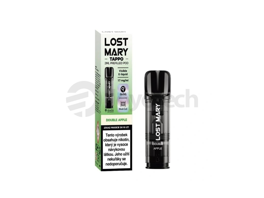 Lost Mary Tappo Pod - přednaplněná Cartridge - Double Apple - 20mg, produktový obrázek.