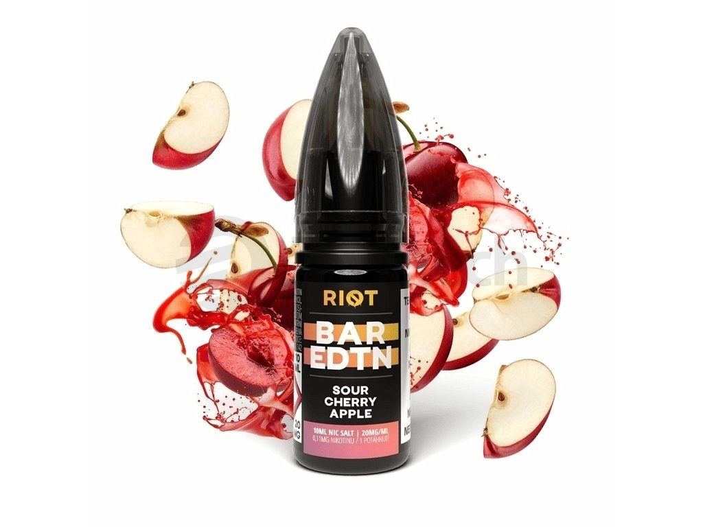 Riot BAR EDTN - Salt e-liquid - Sour Cherry Apple - 10ml - 20mg, produktový obrázek.