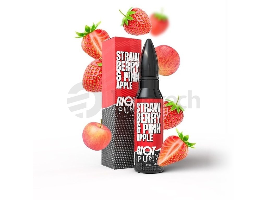 Riot PUNX - S&V - Jahoda & Růžové jablko - 10ml, produktový obrázek.
