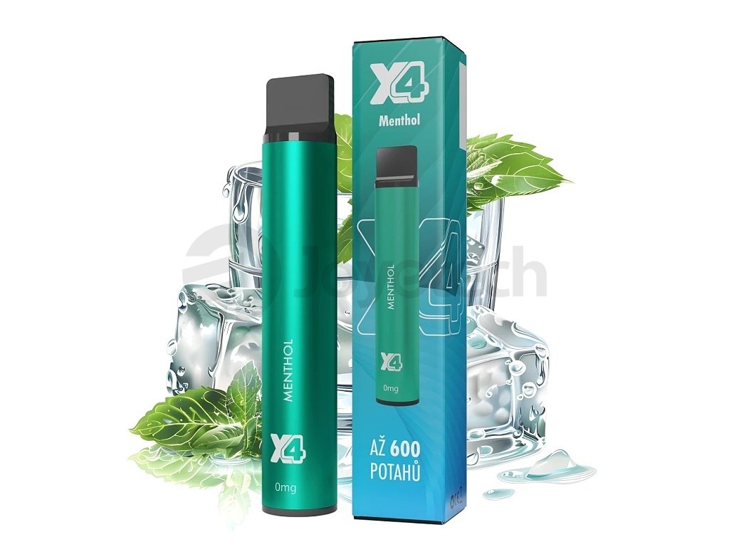 X4 Bar - 0mg - ZERO - Menthol, produktový obrázek.
