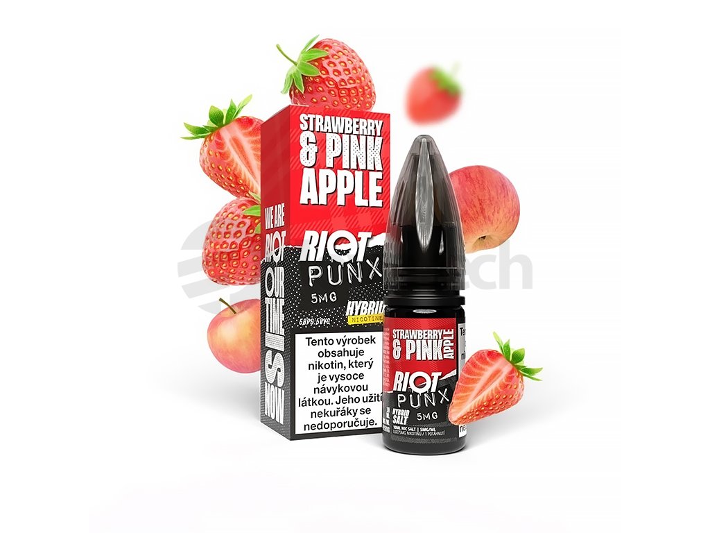 Riot SALT Hybrid - Strawberry & Pink Apple - 5mg, produktový obrázek.