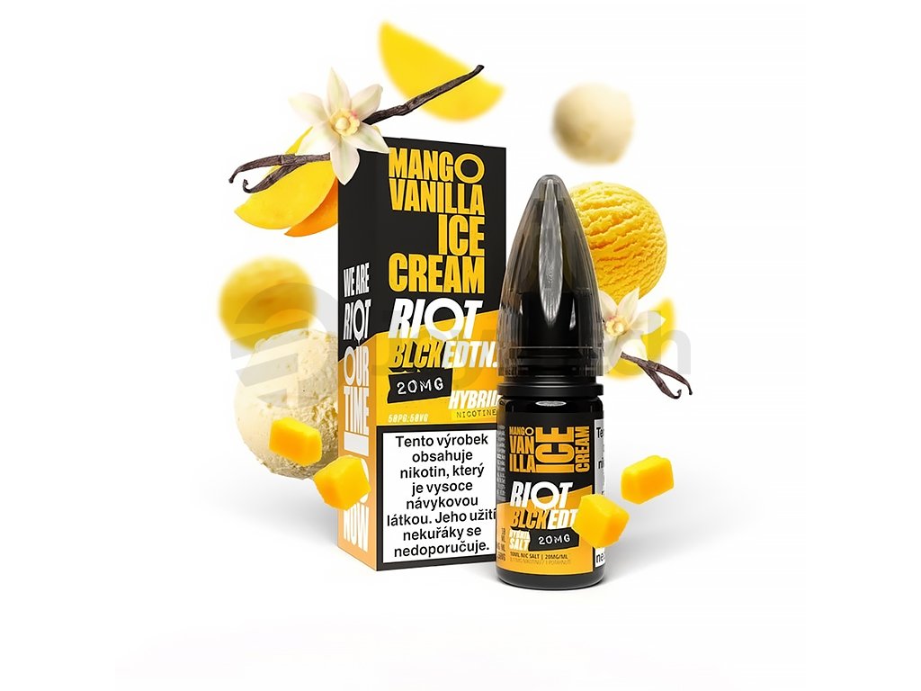 Riot SALT Hybrid - Mango Vanilla ICE Cream - 20mg, produktový obrázek.