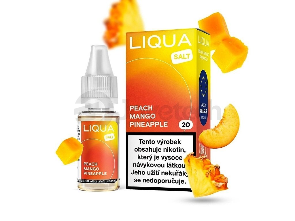 Liqua Salt - Peach Mango Pineapple - 20mg, produktový obrázek.
