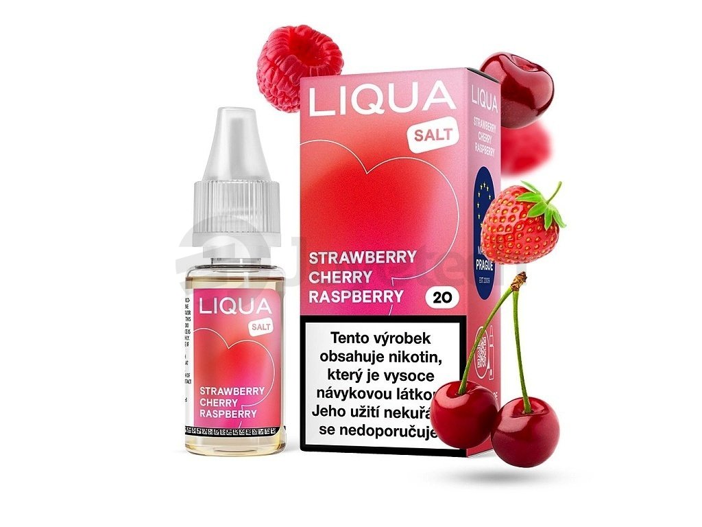 Liqua Salt - Strawberry Cherry Raspberry - 20mg, produktový obrázek.
