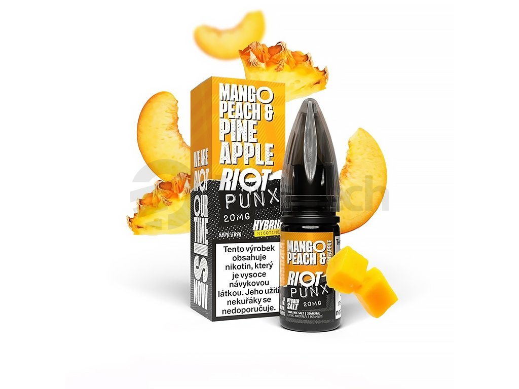 Riot SALT Hybrid - Mango Peach Pineapple - 20mg, produktový obrázek.