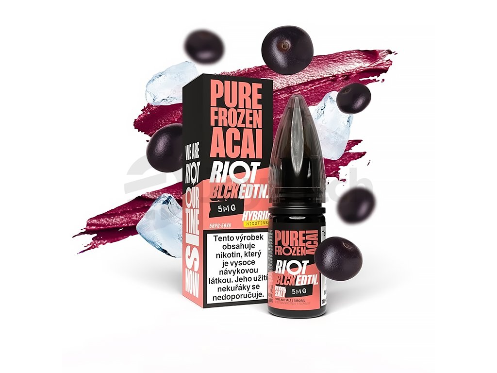 Riot SALT Hybrid - Pure Frozen Acai - 5mg, produktový obrázek.