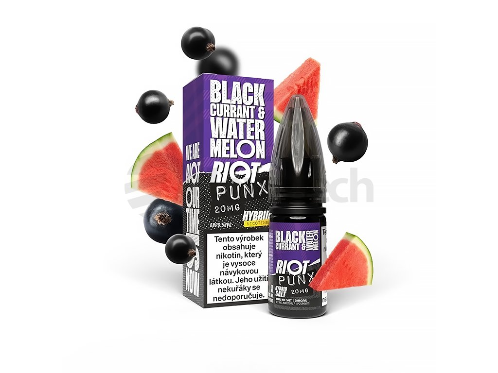 Riot SALT Hybrid - Blackcurrant Watermelon - 20mg, produktový obrázek.
