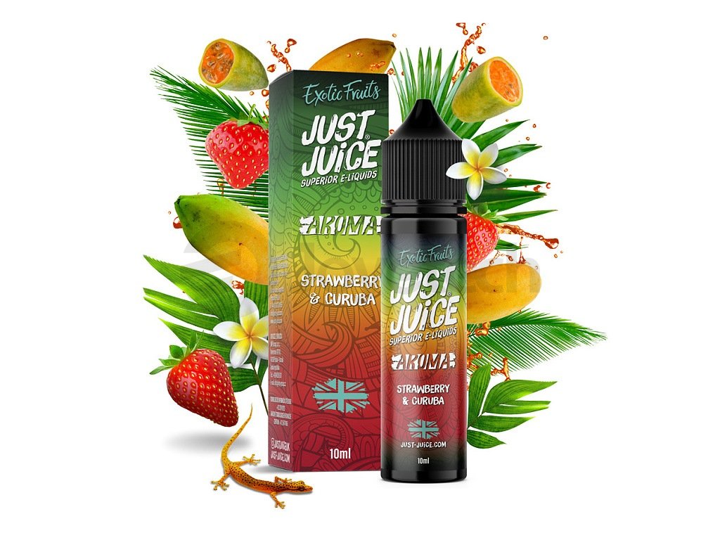 Just Juice - Shake & Vape - Strawberry & Curuba - 10ml, produktový obrázek.