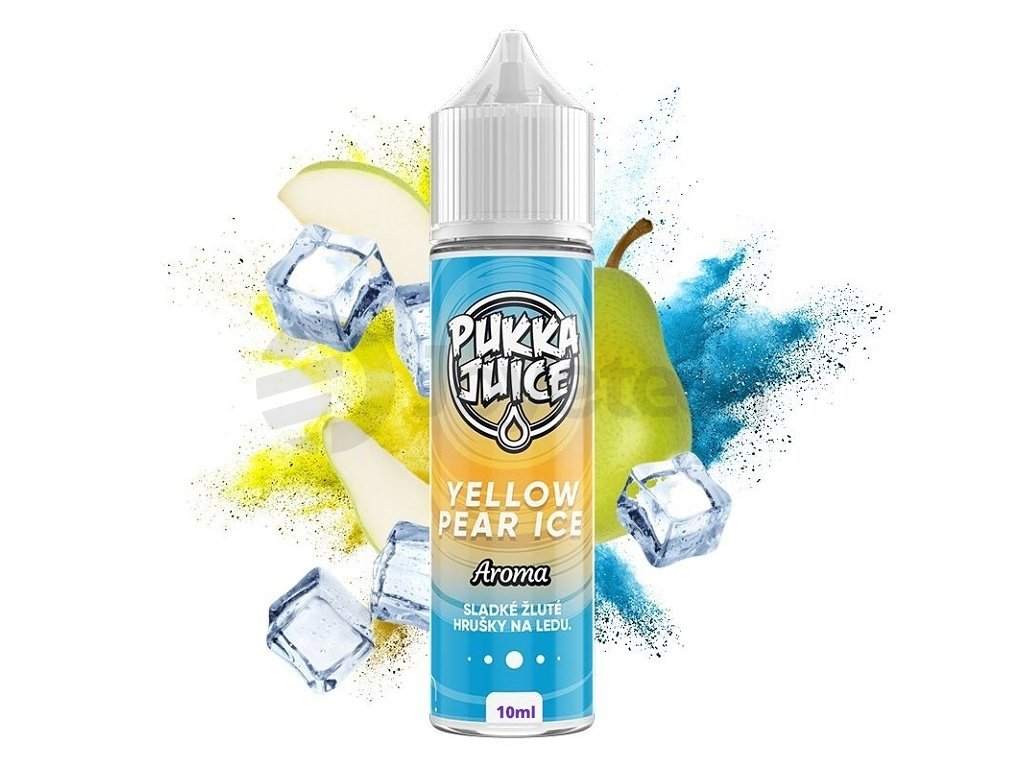 Pukka Juice - Shake & Vape - Yellow Pear ICE - 10ml, produktový obrázek.