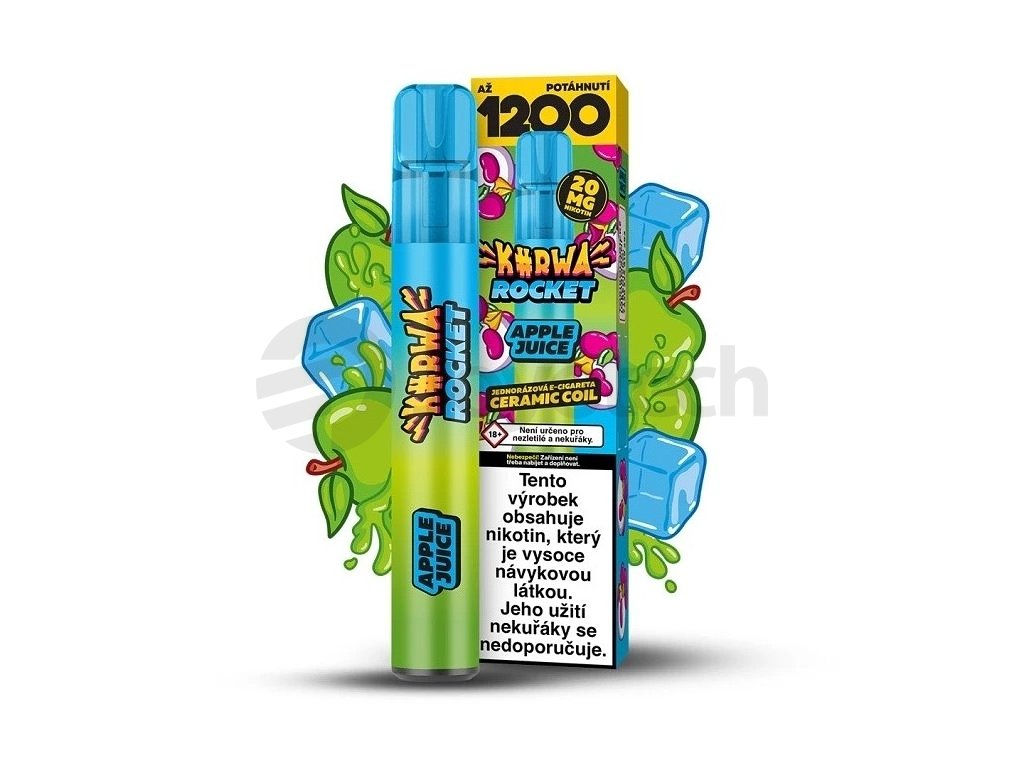 Kurwa Rocket - Apple Juice - 20mg, produktový obrázek.