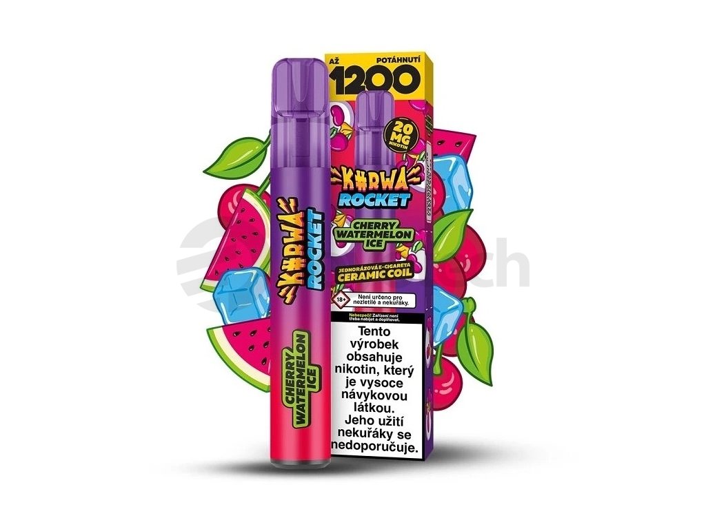 Kurwa Rocket - Cherry Watermelon ICE - 20mg, produktový obrázek.