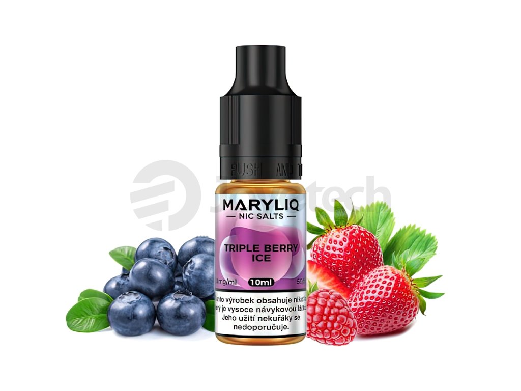 Maryliq - Salt e-liquid - Triple Berry ICE - 10ml - 20mg, produktový obrázek.
