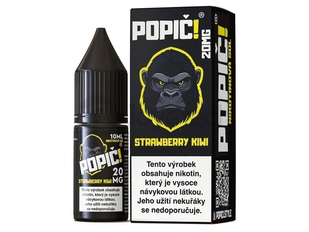Popič! - Salt e-liquid - Strawberry Kiwi - 10ml - 20mg, produktový obrázek.