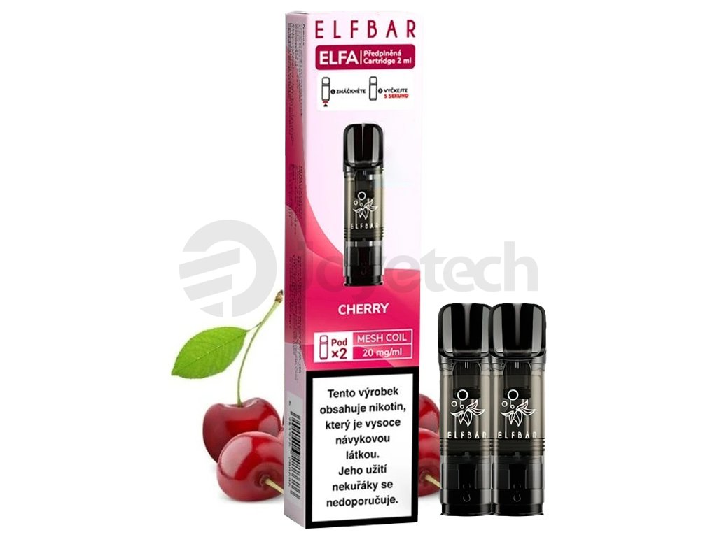 Elf Bar ELFA Pod - přednaplněná Cartridge - Cherry - 20mg - 2ks, produktový obrázek.