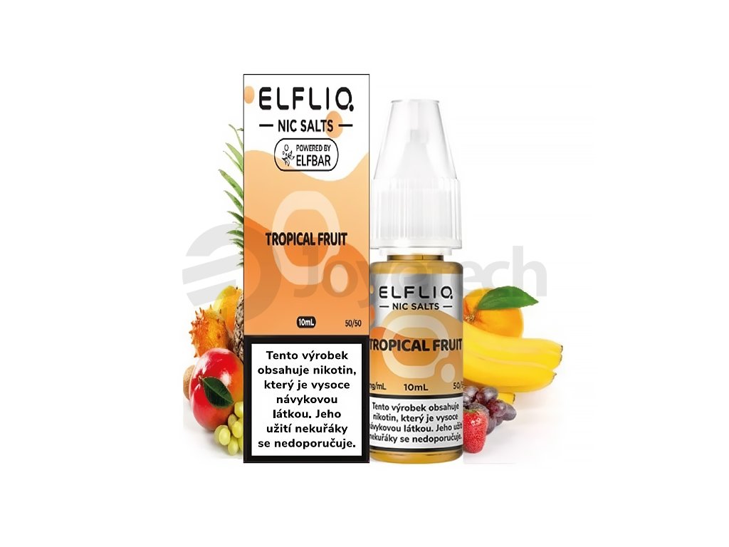 Elf Bar Elfliq - Salt e-liquid - Tropical Fruit - 10ml - 10mg, produktový obrázek.
