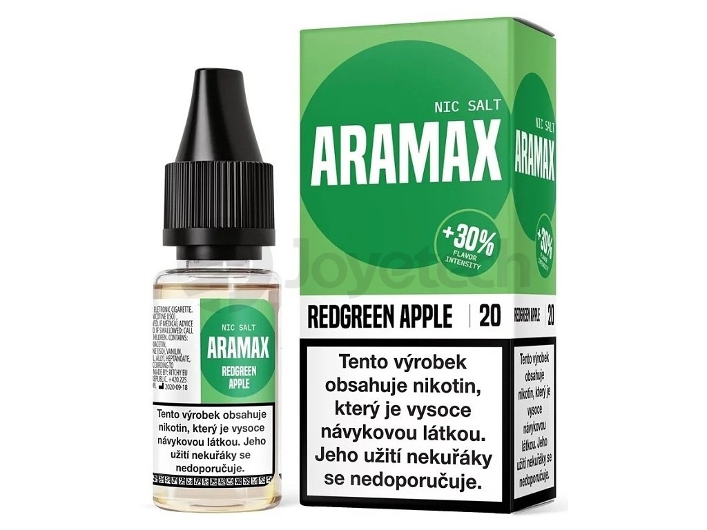 Aramax - Salt e-liquid - RedGreen Apple - 10ml - 20mg, produktový obrázek.