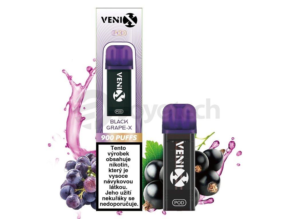 Venix Max Pod - Black Grape-X - 20mg, produktový obrázek.