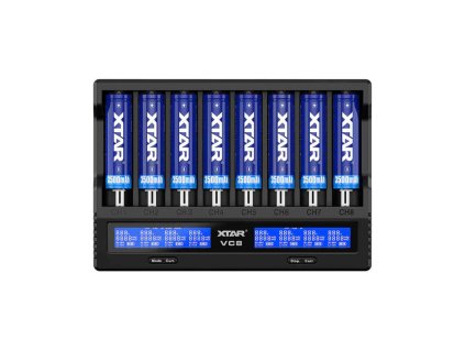 Multifunkční nabíječka baterií - XTAR VC8 (8 slotů)