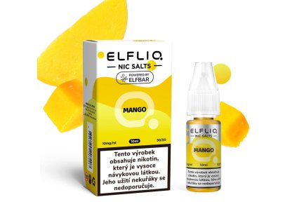 Elfliq Salt Mango (Tropické mango) 10ml intenzita nikotinu 10mg tabáková nálepka Kolek Q