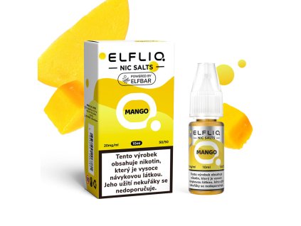 Elfliq Salt Mango (Tropické mango) 10ml intenzita nikotinu 20mg tabáková nálepka Kolek Q