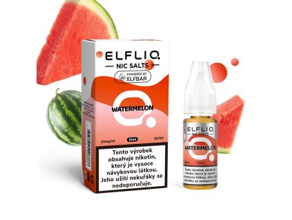 Elfliq Salt Watermelon (Vodní meloun) 10ml intenzita nikotinu 20mg tabáková nálepka Kolek Q