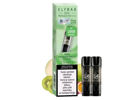 Elf Bar ELFA Pod - přednaplněná Cartridge - Kiwi Passion Fruit Guava - 20mg - 2ks