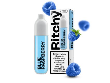 Ritchy Bar 700 Disposable Pod (Blue Raspberry) intenzita nikotinu 20mg tabáková nálepka Kolek Q