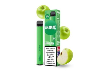 Aramax Bar 700 Disposable Pod (Apple Max) intenzita nikotinu 20mg tabáková nálepka Kolek Q