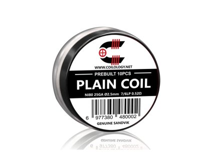 Předmotané spirálky Coilology Sandvik Plain Coil Ni80 (10ks) odpor 0,52ohm